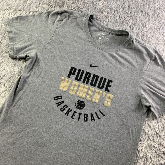 Purdue Boilermakers Shirt Adult Small Gray Black Gold Basketball Nike Athletic - Picture 1 of 8